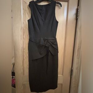 Italian Poleci Chocolate Brown Pencil Dress 2 Wool